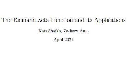 The Riemann Zeta Function and Its Applications